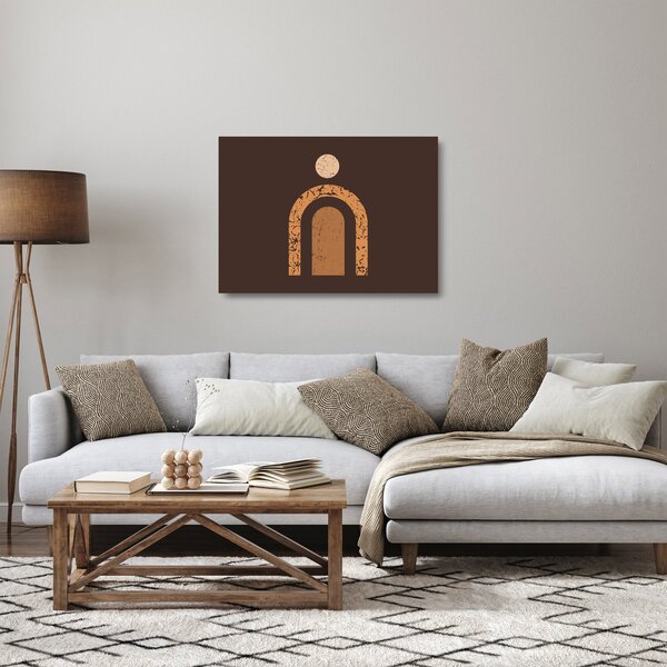 Sklenený obraz - Oranžové oblúky N⁰3 (70x50 cm)