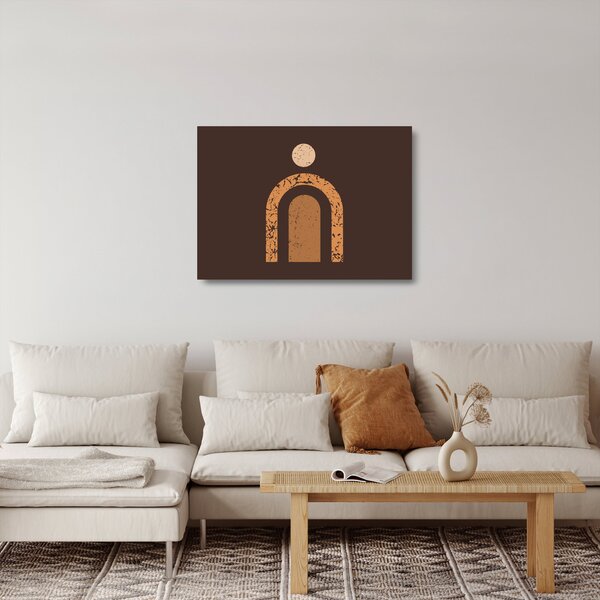 Sklenený obraz - Oranžové oblúky N⁰3 (70x50 cm)