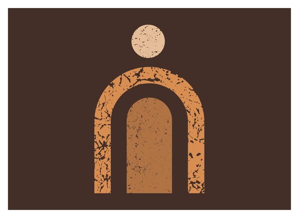 Obraz - Oranžové oblúky N⁰3 (70x50 cm)