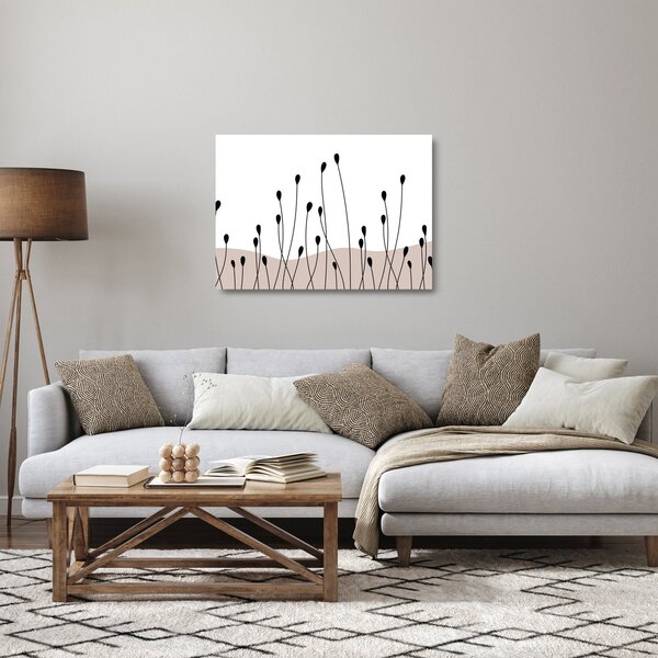 Sklenený obraz - Grafická lúka N⁰1 (70x50 cm)