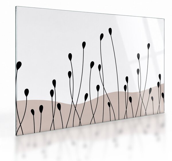 Sklenený obraz - Grafická lúka N⁰1 (70x50 cm)