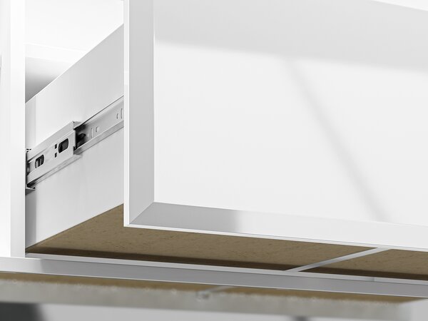 TV STOLÍK CRISTINE BIELY LESK + ZRKADLO 160 cm