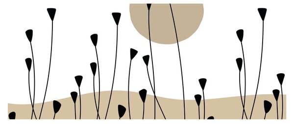 Obraz - Grafická lúka N⁰2 (120x50 cm)