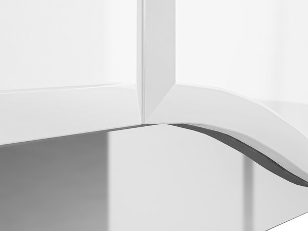 TV STOLÍK CRISTINE BIELY LESK + ZRKADLO 160 cm