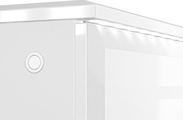 TV STOLÍK CRISTINE BIELY LESK + ZRKADLO 160 cm