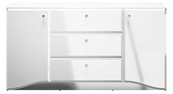 KOMODA CRISTINE BIELY LESK + ZRKADLO 160 cm