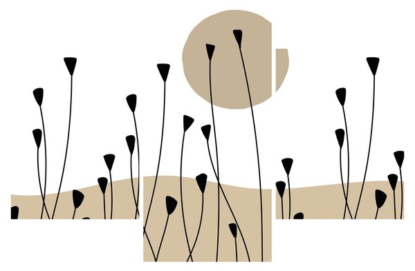 Obraz - Grafická lúka N⁰2 (90x60 cm)