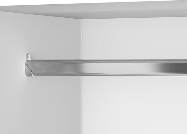 ŠATNÍKOVÁ SKRIŇA CRISTINE BIELY LESK + ZRKADLOVÝ SOKEL 90 cm
