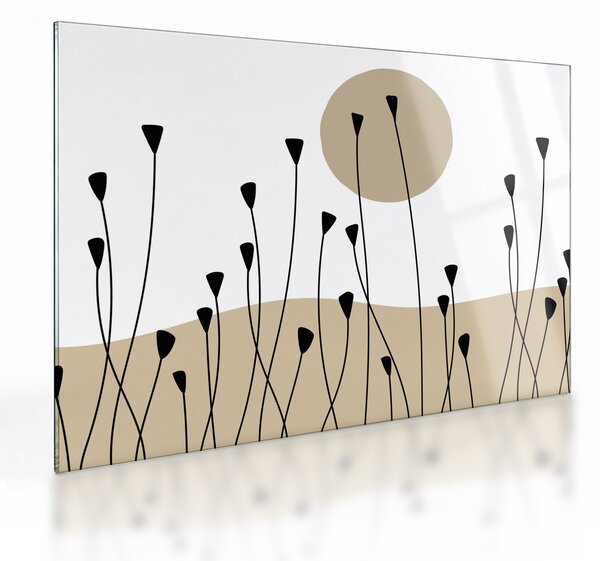 Sklenený obraz - Grafická lúka N⁰2 (70x50 cm)