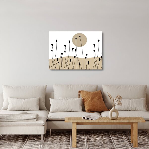 Sklenený obraz - Grafická lúka N⁰2 (70x50 cm)