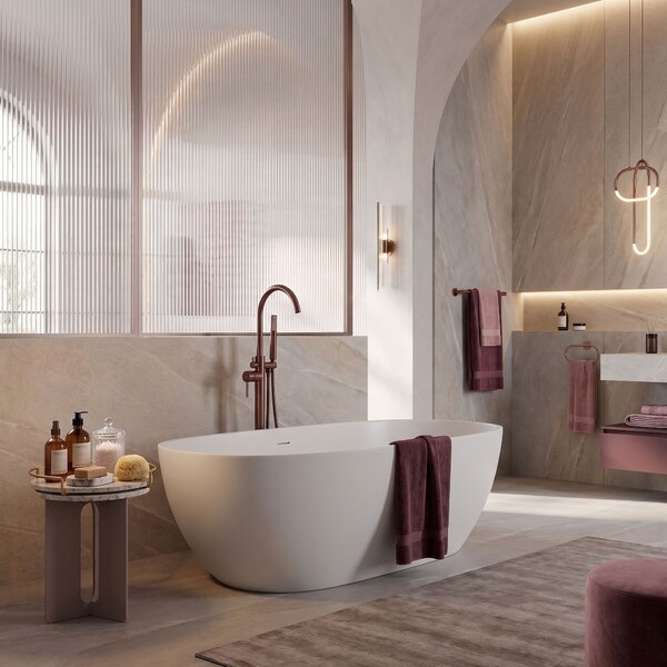 Voľne stojaca batéria Rea Lungo Brush Brown
