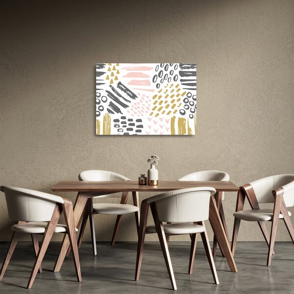 Sklenený obraz - Abstraktné ťahy (70x50 cm)