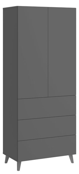 VYSOKÁ KOMODA, čierna, 70/170/39 cm P & B - Komody, Online Only
