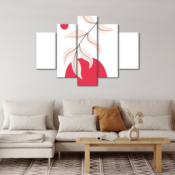 Obraz - Ružová florálna abstrakcia N⁰2 (150x105 cm)