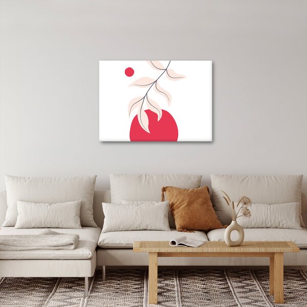 Obraz - Ružová florálna abstrakcia N⁰2 (70x50 cm)