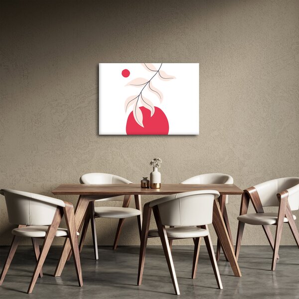 Obraz - Ružová florálna abstrakcia N⁰2 (70x50 cm)