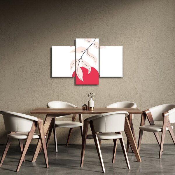 Obraz - Ružová florálna abstrakcia N⁰2 (90x60 cm)