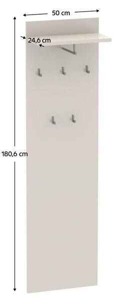NovýNábytok.sk Vešiakový panel Hamila NEW TYP 19 (kašmír). Vlastná spoľahlivá doprava až k Vám domov. 1161268