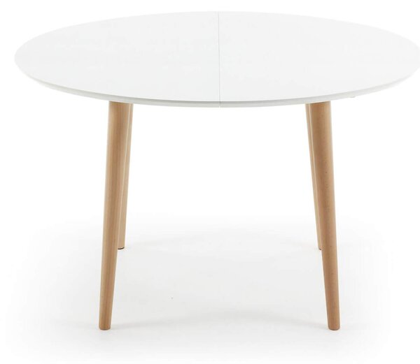 MUZZA Jedálenský stôl quio 120 (200) x 90 cm biely