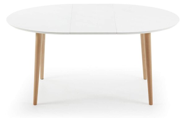 MUZZA Jedálenský stôl quio 120 (200) x 90 cm biely