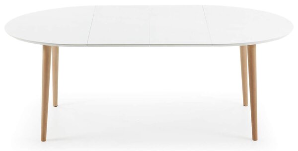 MUZZA Jedálenský stôl quio 120 (200) x 90 cm biely