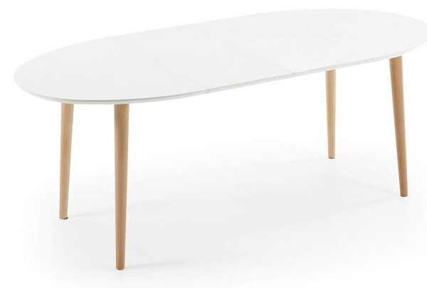 MUZZA Jedálenský stôl quio 120 (200) x 90 cm biely