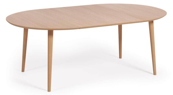 MUZZA Jedálenský stôl quio Ø 120 (200 x 120) cm dubový