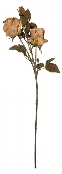 Svetlo hnedá umelá kvetina ruže - 12*12*70 cm - Clayre & Eef