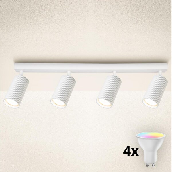 Brilagi - LED RGBW stmievateľné bodové svietidlo SELE MODERN 4xGU10/4,8W/230V biela