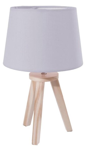 Atmosphera - Stolná lampa TRIPOD 1xE14/40W/230V borovica/sivá