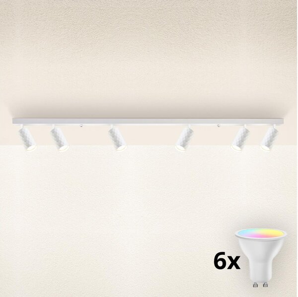 Brilagi - LED RGBW stmievateľné bodové svietidlo SELE DIAMANT 6xGU10/6,5W/230V Wi-Fi biela