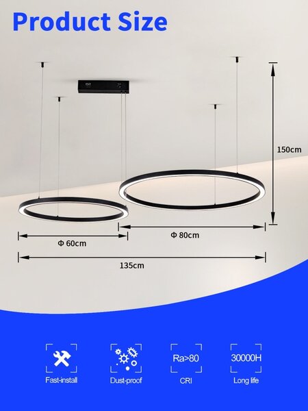 Immax NEO 07216L LED závesné stropné svietidlo CANTO | 60W integrovaný LED zdroj