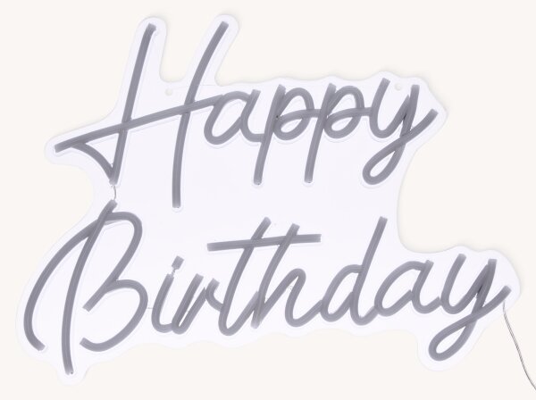 Atmosphera - LED neónová nástenná dekorácia HAPPY BIRTHDAY LED/5V