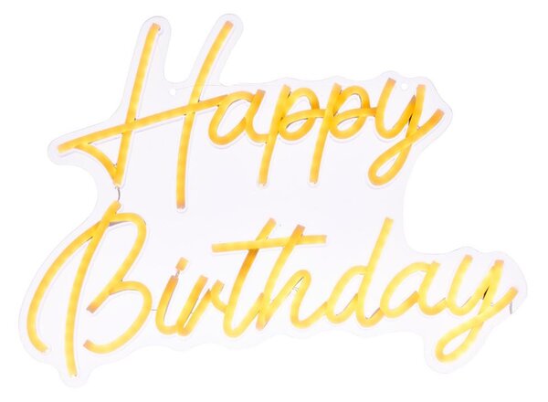 Atmosphera - LED neónová nástenná dekorácia HAPPY BIRTHDAY LED/5V