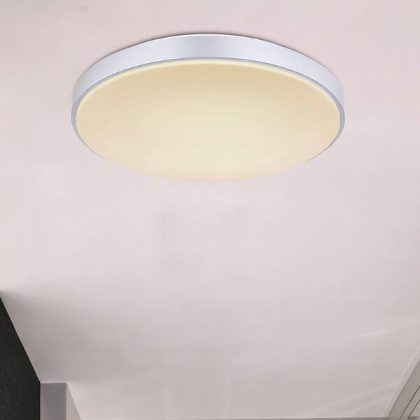 Stropné svietidlo Sonny LED, strieborné, CCT, Ø 41 cm