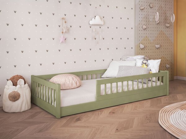 Detská montessori posteľ Dores 80x180 - olivová