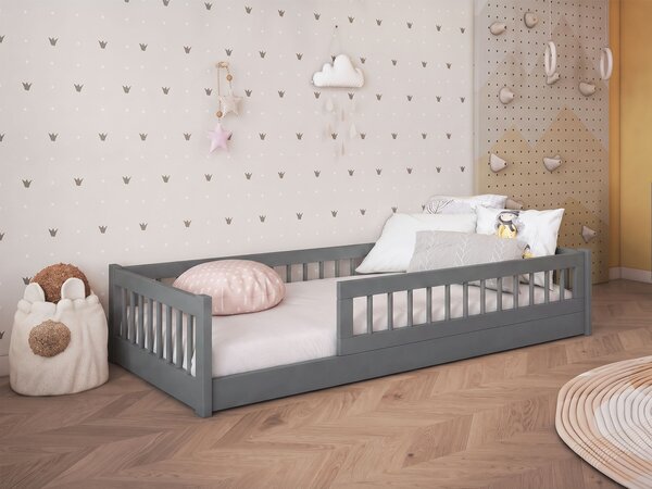 Detská montessori posteľ Dores 80x180 - grafit