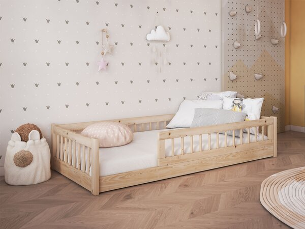 Detská montessori posteľ Dores 80x180 - borovica