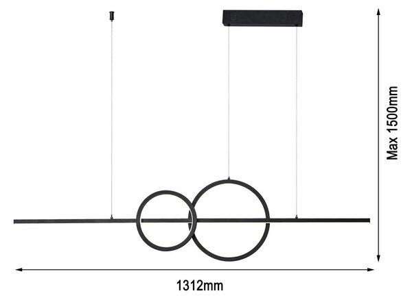 Immax 07236L LED závesné stropné svietidlo RONDAS | 3920lm