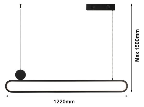 Immax NEO LITE 07231L LED závesné stropné svietidlo OVALE | 50W integrovaný LED zdroj