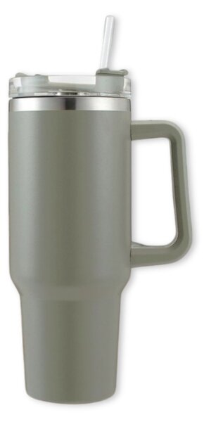 Termohrnček so slamkou TERMOS 1000 ml, sivý