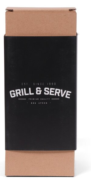 Nízka zástera do pásu z eko kože GRILL AND SERVE, čierna
