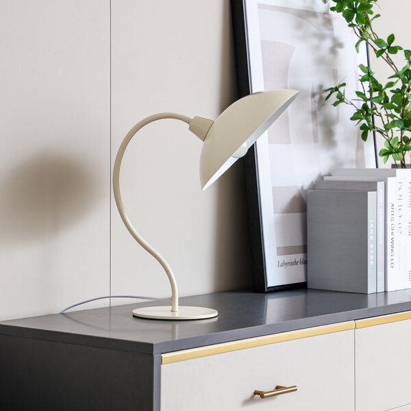 Stolové Lampa Lucande, Arvadon, Béžová, Obývacia izba, Kov, Moderný