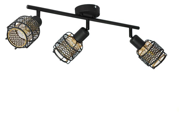 Stropné Lampa Lindby, Eudoria, stmievateľné, Čierna, Obývacia izba, Kov, Moderný