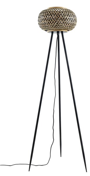 Stojacie Lampa Lindby, Nerys, Drevo, Obývacia izba, Drevo