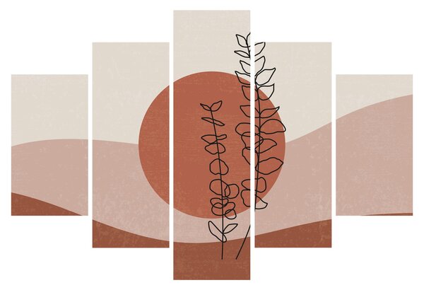 Obraz - Boho listy N⁰1 (150x105 cm)