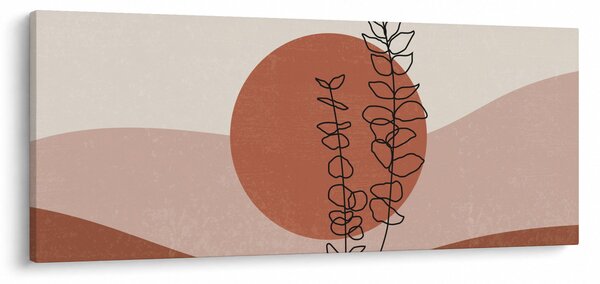 Obraz - Boho listy N⁰1 (120x50 cm)