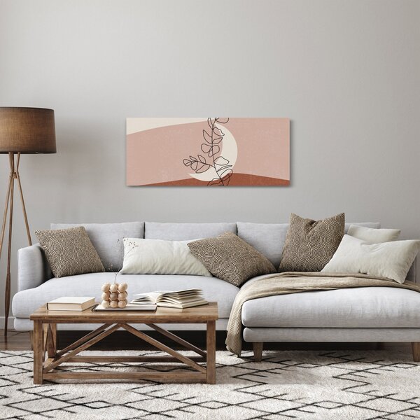 Obraz - Boho listy N⁰2 (120x50 cm)
