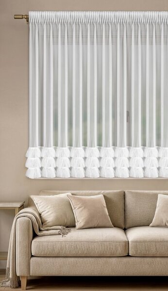 Dekorstudio Šifónová záclona ARABELLA s riasiacou páskou 400 x 160 cm, biela