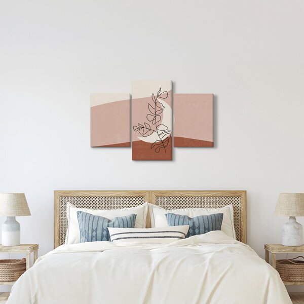 Obraz - Boho listy N⁰2 (90x60 cm)